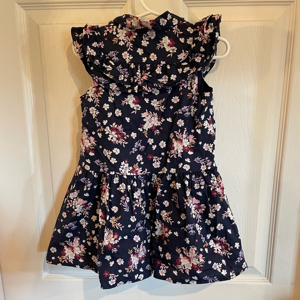 Janie and Jack Floral Navy Dress - Size 3T - like new - worn 3 times.